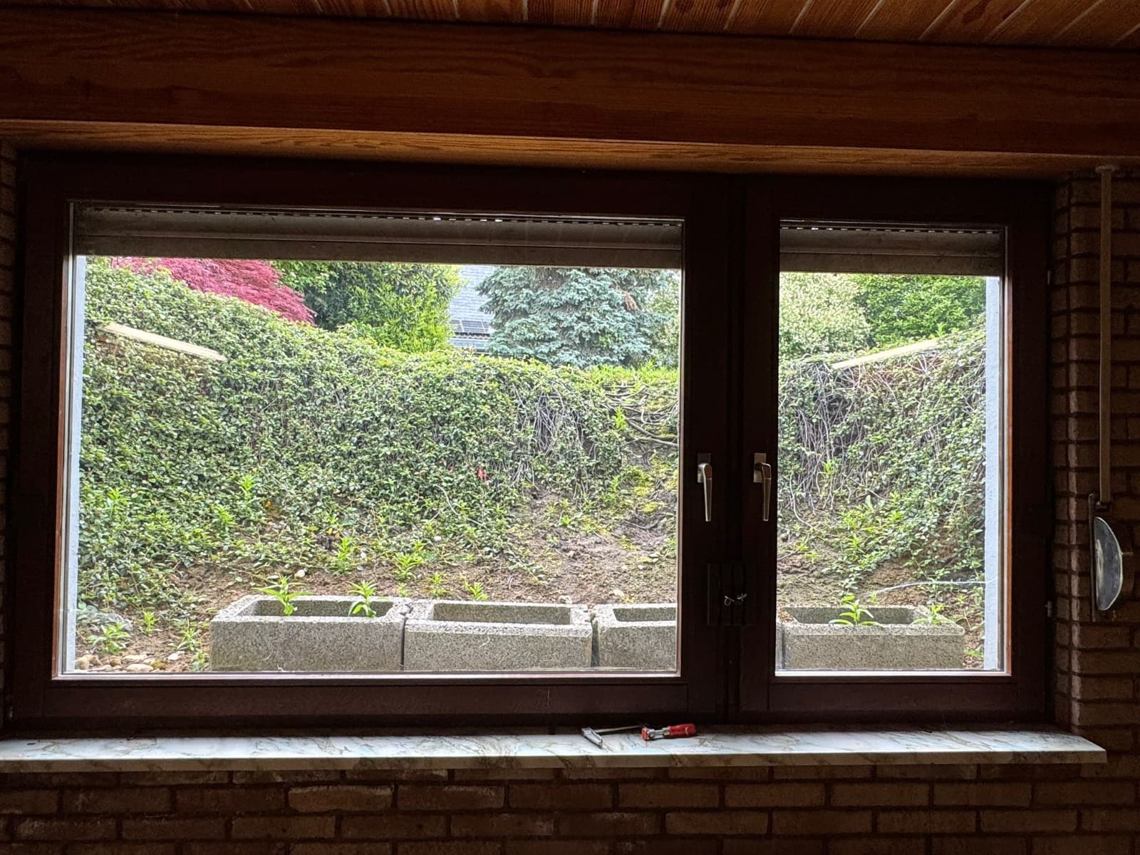Büroraum im Keller mit Tageslicht